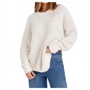 NEW SPLENDID women's brielle sweater in beige